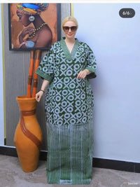 Robe Africaine Maxi Col V