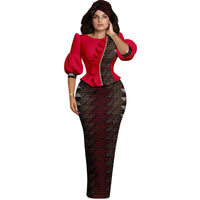 Ensemble Africain Manches Lanternes