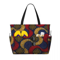 Sac Cabas Africain Rouge et Bleu