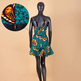 Ropa africana para mujer, Tops cortos y minifaldas, conjunto de 2 piezas, atuendo Sexy estampado para fiesta, trajes Ankara, vestidos africanos A2226005