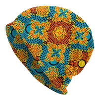 Bonnet Motif Africain Orange Vert