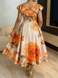 Robe Africaine Motif Fleur