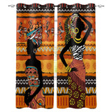 Double Rideaux Africains Occultants Orange