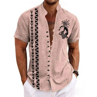 Chemise Africaine Manche Courte Lin