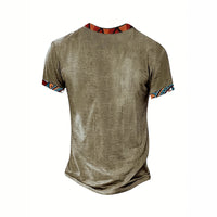 Chemise Henley Motif Africain