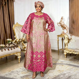 Robe Africaine Guipure Manche Longue