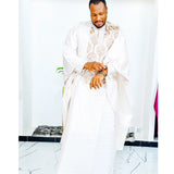 Ensemble Africain Homme Bazin Blanc