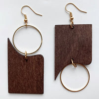 Boucle D’Oreille Africaine en Bois Vintage