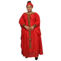 Boubou Africain Femme Rouge