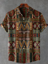 Chemise Homme Africain Décontracté Manche Courte