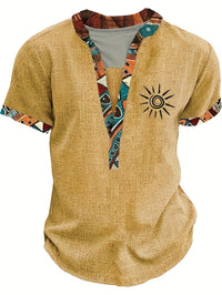 Chemise Henley Motif Africain
