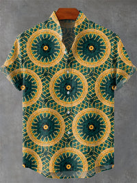 Chemise Homme Africain Décontracté Manche Courte