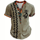 Chemise Henley Motif Africain