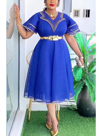 Robe Africaine Evasée Mousseline