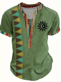 Chemise Henley Motif Africain