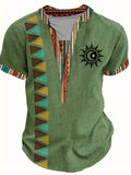 Chemise Henley Motif Africain