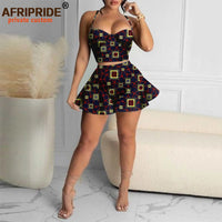 Abiti africani per le donne Crop Top e minigonne Set da 2 pezzi Abiti sexy con stampa per feste Abiti Ankara Abiti africani A2226005