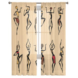 Double Rideaux Danseurs Africains Transparent