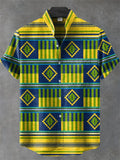 Chemise Homme Africain Décontracté Manche Courte