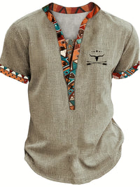 Chemise Henley Motif Africain