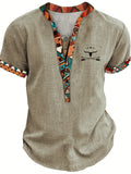 Chemise Henley Motif Africain