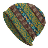 Bonnet Motif Africain Marron Foncé