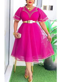 Robe Africaine Evasée Mousseline