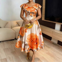 Robe Africaine Motif Fleur