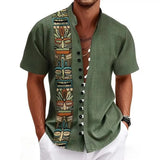 Chemise Africaine Manche Courte Lin