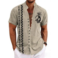 Chemise Africaine Manche Courte Lin