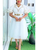 Robe Africaine Evasée Mousseline