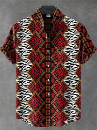 Chemise Homme Africain Décontracté Manche Courte