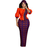 Ensemble Africain Manches Lanternes