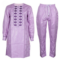 Ensemble Africain Homme Agbada Violet