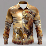 Chemise Africaine Motif Lion