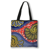 Tote Bag Wax Bleu et Rouge