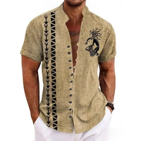 Chemise Africaine Manche Courte Lin