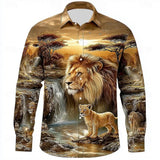 Chemise Africaine Motif Lion