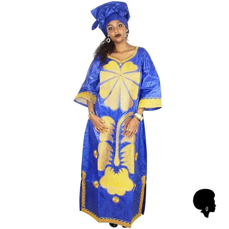 Boubou Africain Bazin Femme