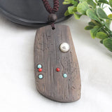 Ancien Collier Africain En Bois Artisanal