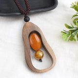 Ancien Collier Africain En Bois Artisanal