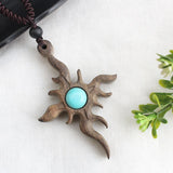 Ancien Collier Africain En Bois Artisanal