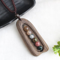 Ancien Collier Africain En Bois Artisanal