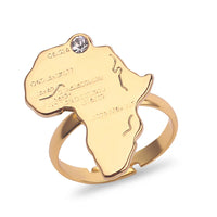 Bague Carte Afrique Ajustable