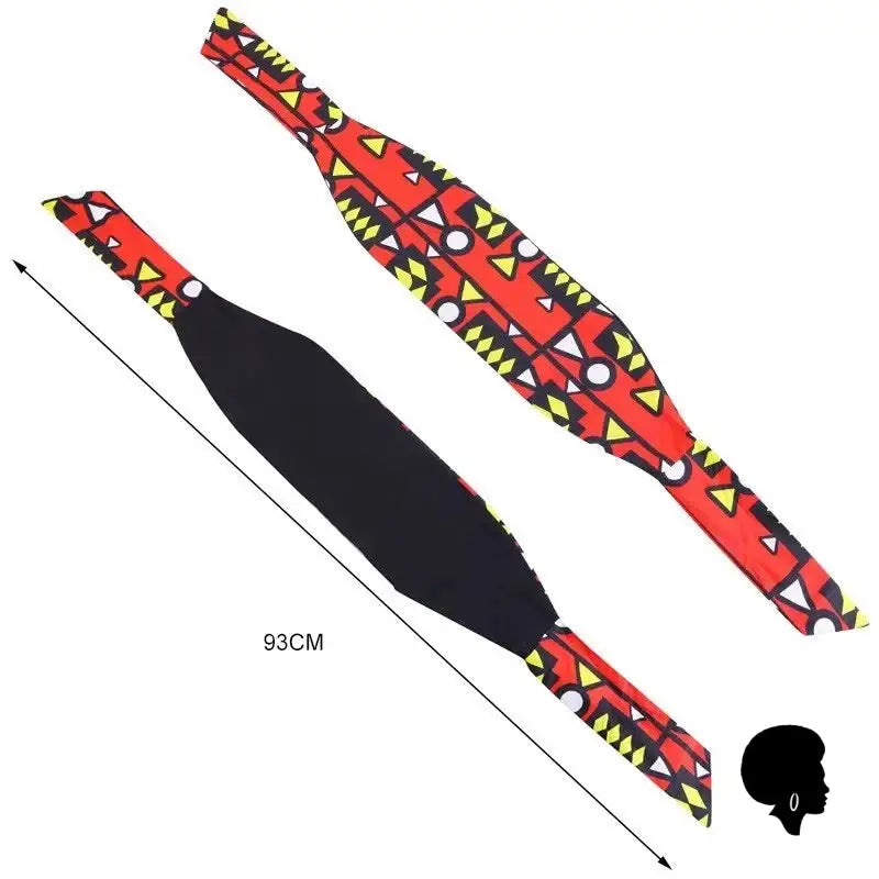 Bandeau élastique En Tissu Wax Africain Multicolore - Accessoire Décontracté Pour Cheveux Afro