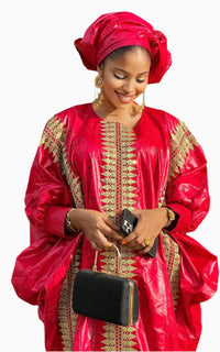 Bazin Brode Pour Femme Afro Elegance