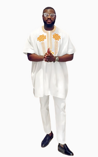 Boubou 2 Pièces Homme Manches Courtes