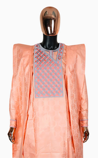 Boubou 3 Pièces Homme Saumon