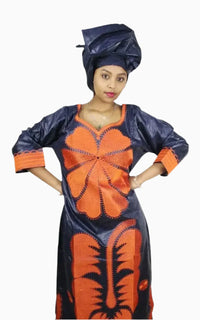 Boubou Africain Bazin Femme