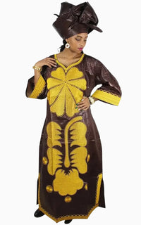 Boubou Africain Bazin Femme